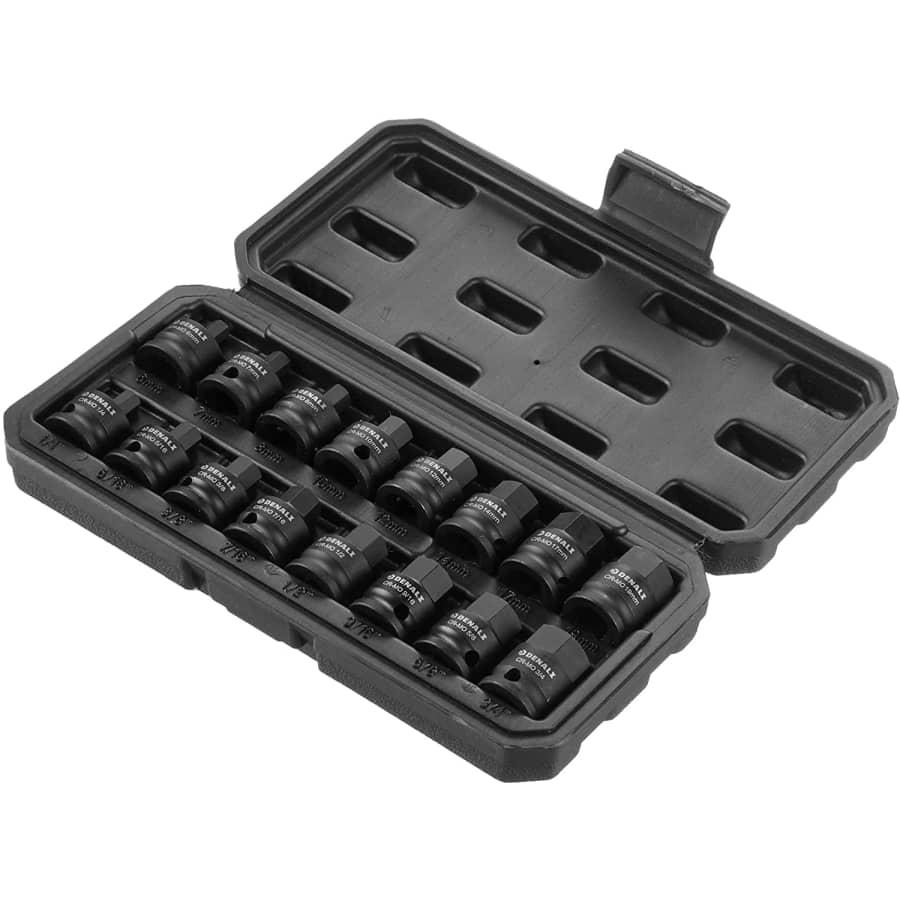 Denali 16-Piece 3/8" Drive SAE/Metric Impact Hex Driver Socket Set for $40 Denali 16-Piece 3/8" Drive SAE/Metric Impact Hex Driver Socket Set for $40