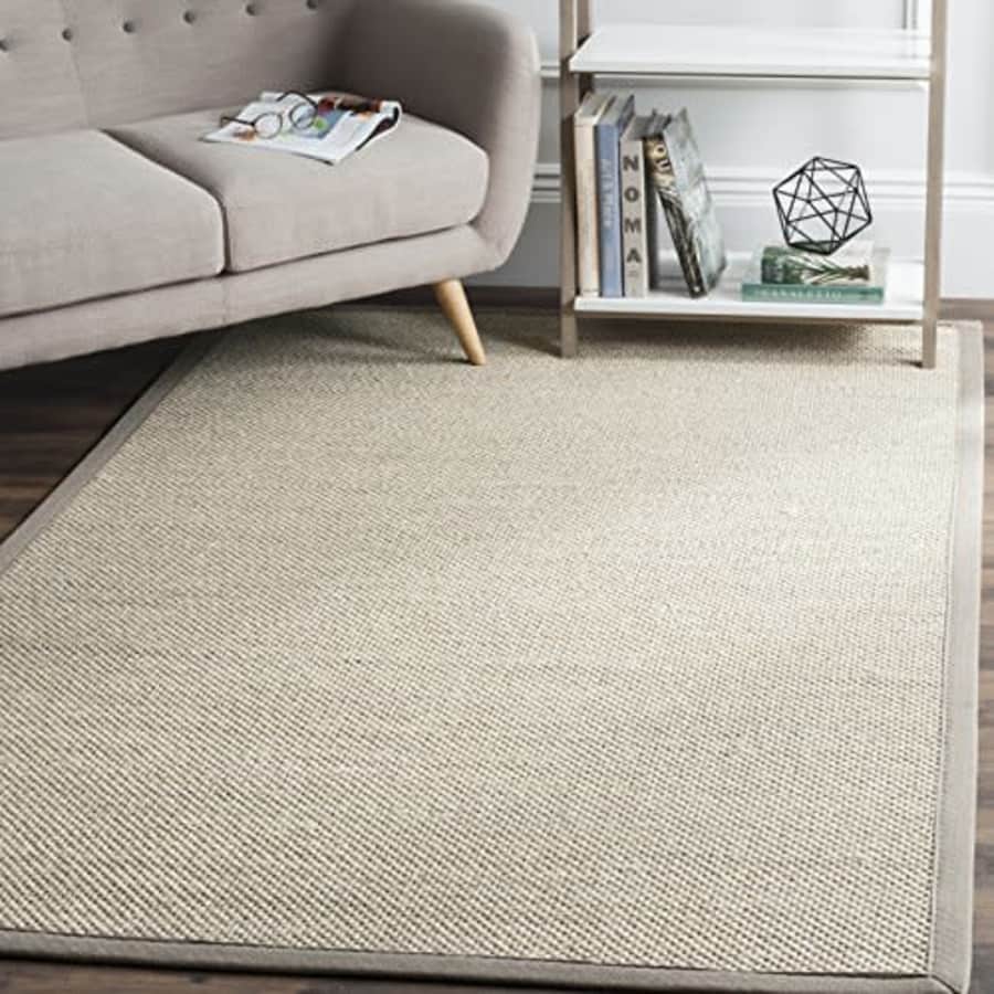 Safavieh Natural Fiber Collection 3' Square Marble/Khaki NF143E Border Premium Sisal Entryway for $41 Safavieh Natural Fiber Collection 3' Square Marble/Khaki NF143E Border Premium Sisal Entryway for $41