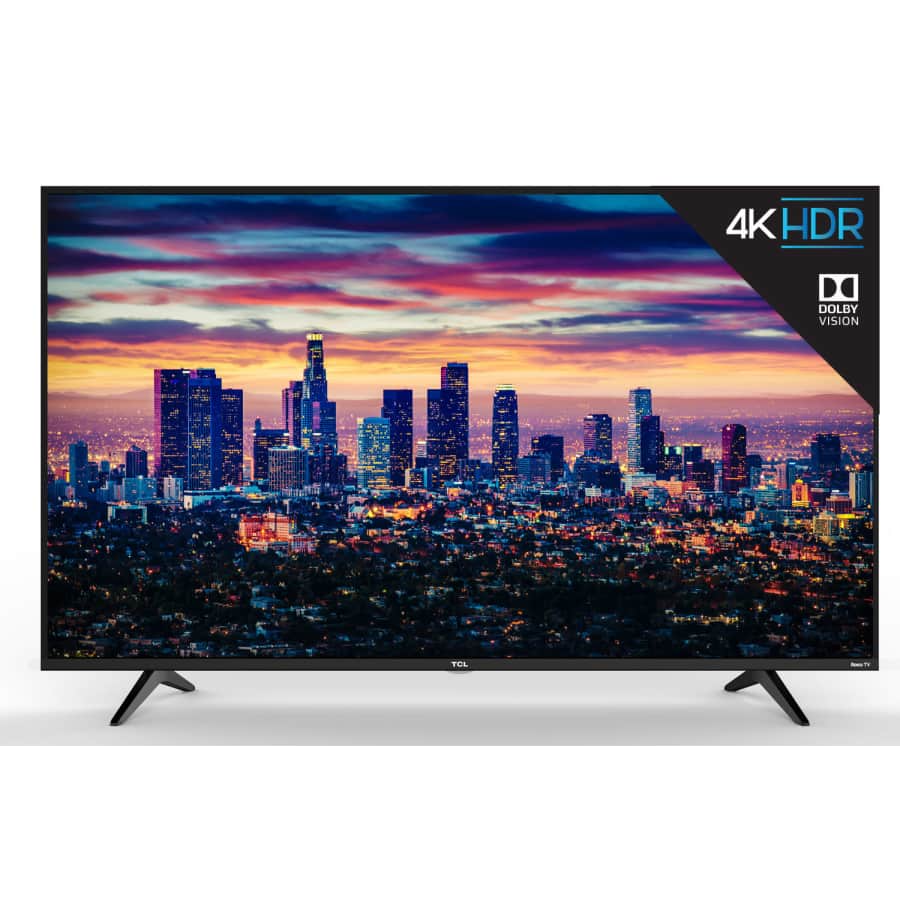 TCL 49" 4K HDR LED UHD Smart Roku TV for $200