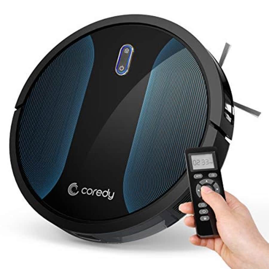 Coredy Robot Vacuum Cleaner, Fully Upgraded, Boundary Strip Supported, 360 Smart Sensor Protection, for $161