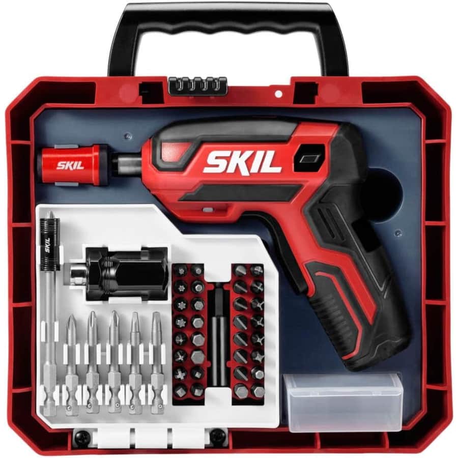 Skil Rechargeable Cordless Pistol Grip Screwdriver w/ 42-Pc. Bit Set for $35 Skil Rechargeable Cordless Pistol Grip Screwdriver w/ 42-Pc. Bit Set for $35