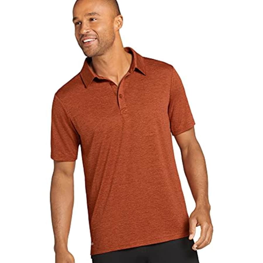 Jockey Men's Activewear Space Dye Performance Polo, Copper Space Dye, 2XL for $10