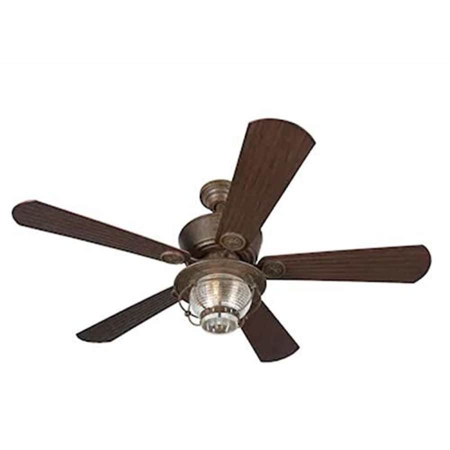 Harbor Breeze Merrimack 52-in Antique Bronze Downrod Mount Indoor/Outdoor Ceiling Fan with Light Kit and Remote for $269 Harbor Breeze Merrimack 52-in Antique Bronze Downrod Mount Indoor/Outdoor Ceiling Fan with Light Kit and Remote for $269