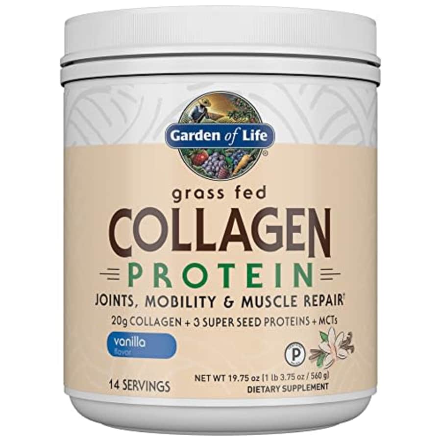 Garden of Life Grass Fed Collagen Protein Powder - Vanilla, 14 Servings, Collagen Powder for Joints for $38 Garden of Life Grass Fed Collagen Protein Powder - Vanilla, 14 Servings, Collagen Powder for Joints for $38