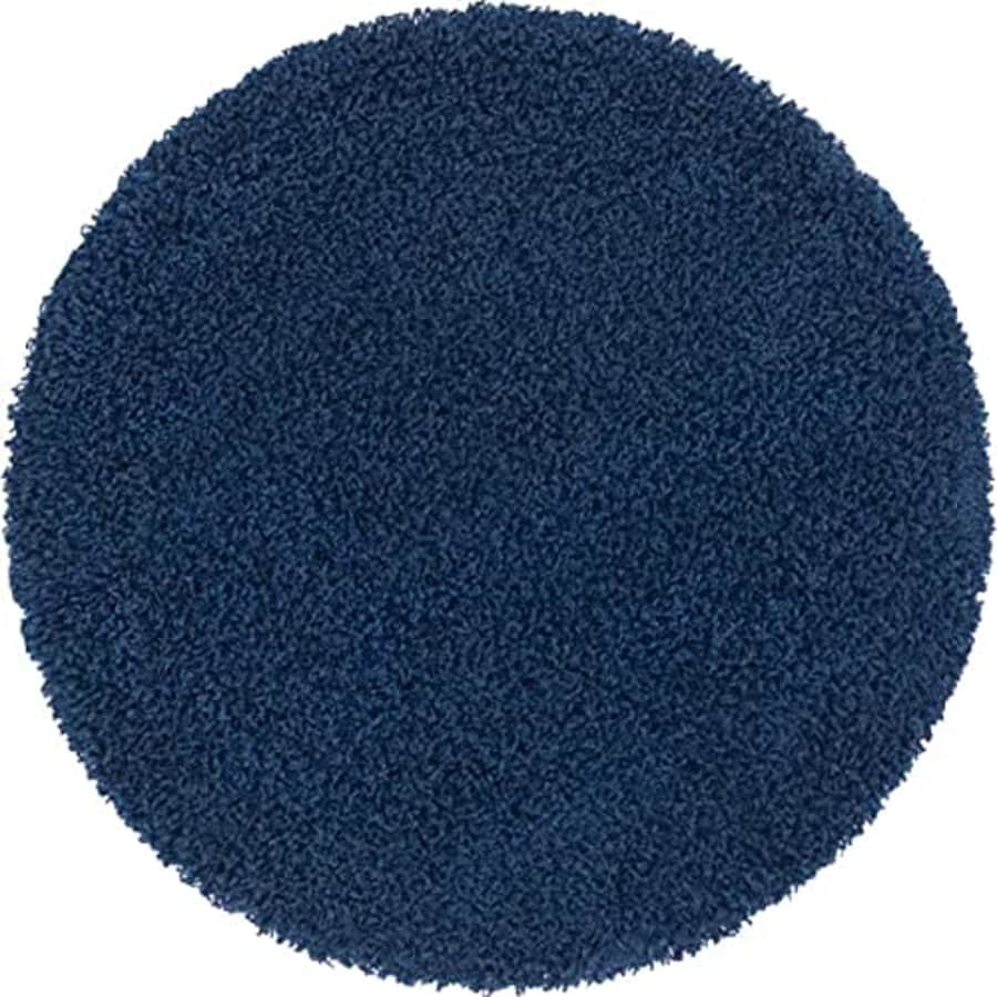 Unique Loom Solo Solid Shag Collection Area Modern Plush Rug Lush & Soft, 3' 3" x 3' 3", Navy Blue for $35 Unique Loom Solo Solid Shag Collection Area Modern Plush Rug Lush & Soft, 3' 3" x 3' 3", Navy Blue for $35
