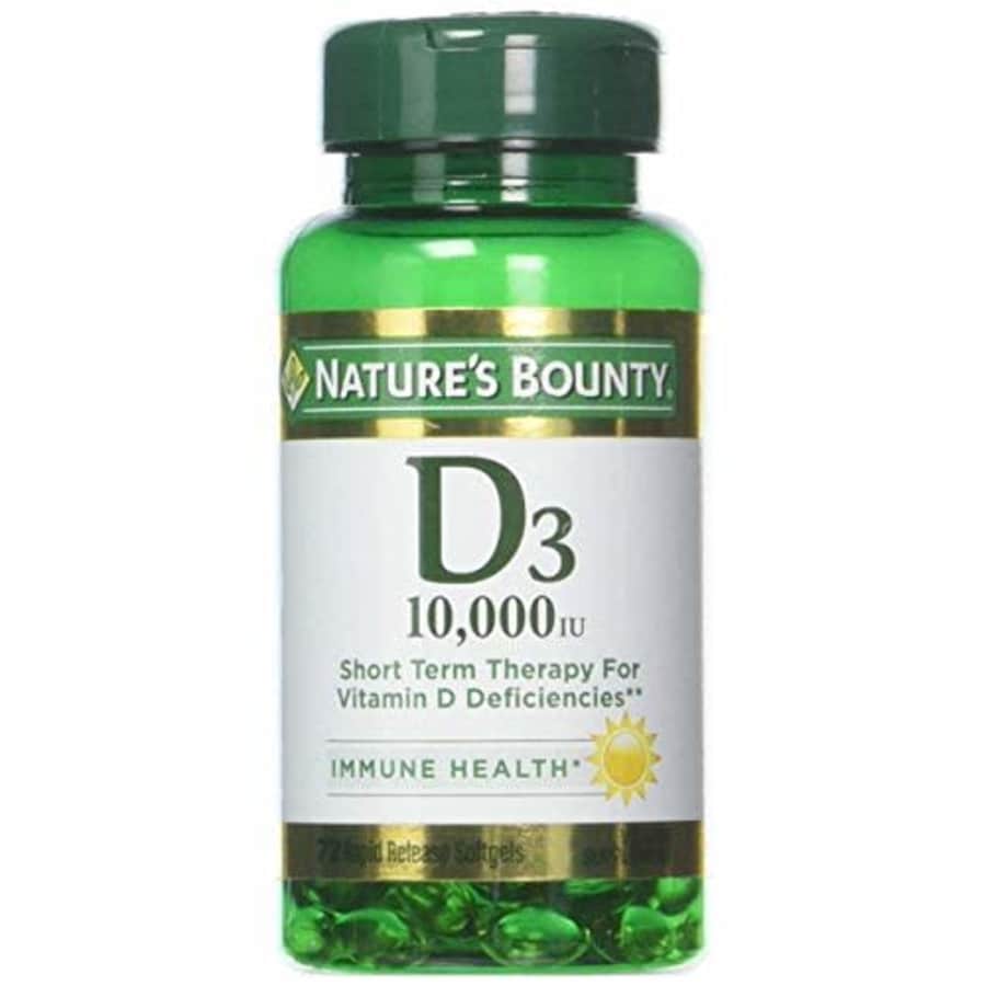 Nature's Bounty D3-10,000 IU Softgels 72 ea (Pack of 2) for $36