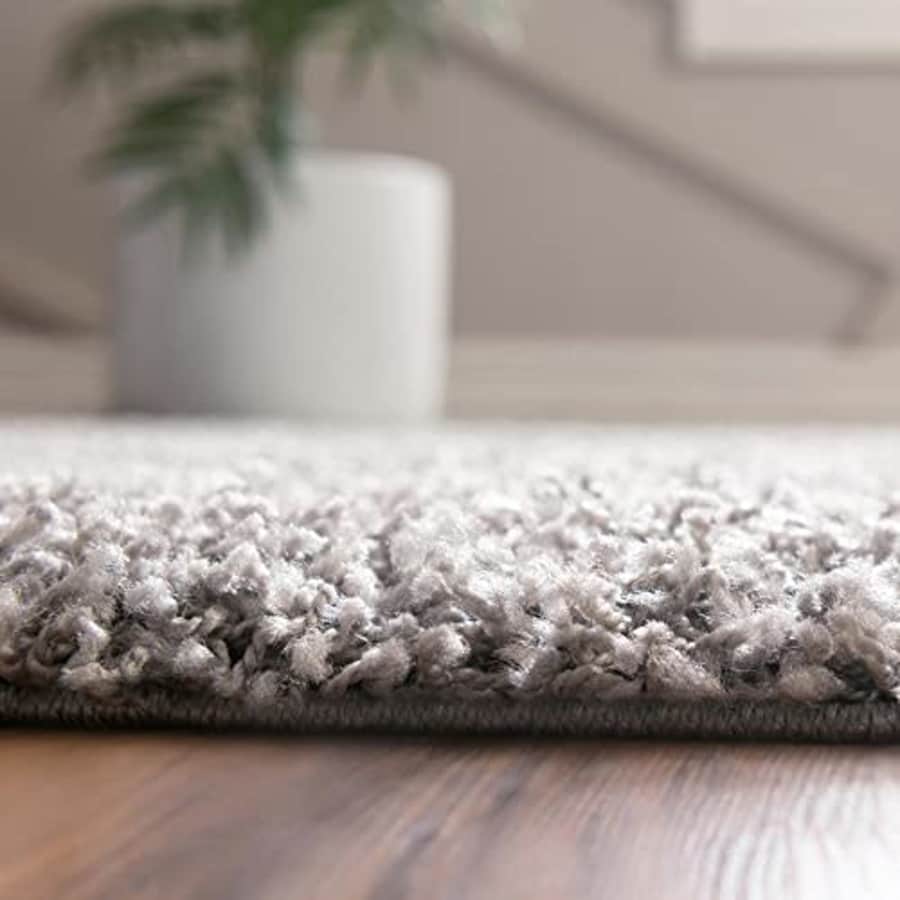 Unique Loom Solo Solid Shag Collection Area Modern Plush Rug Lush & Soft, 2 ft 6 in x 16 ft 5 in, for $102