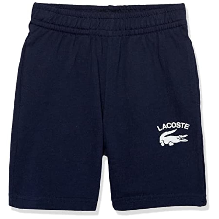 Lacoste Boy's Shorts with Adjustable Waist, Navy Blue, 6 Years for $29