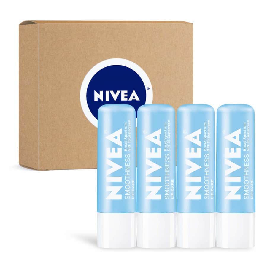 Nivea Smoothness Lip Care 4-Pack for $8