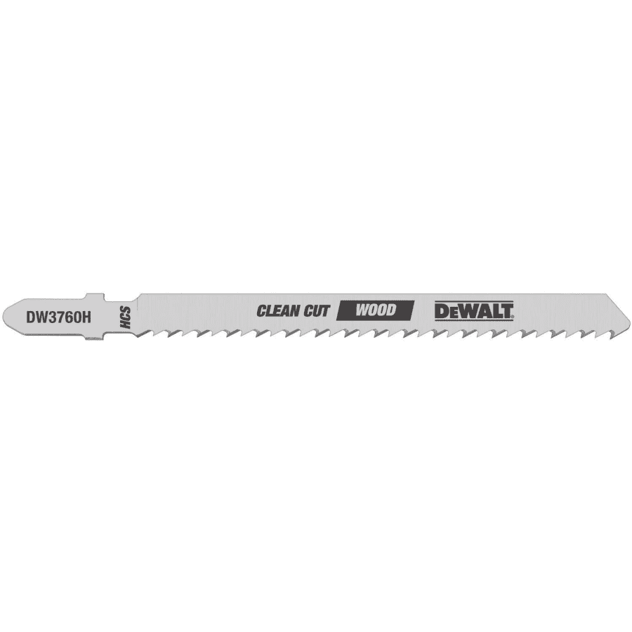 DeWalt 4" Fine Finish Wood Cut Cobalt Steel T-Shank Jig Saw Blade 5-Pack for $8 DeWalt 4" Fine Finish Wood Cut Cobalt Steel T-Shank Jig Saw Blade 5-Pack for $8