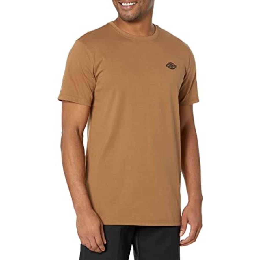 Dickies Men's Cooling Performance Short Sleeve Graphic T-Shirt, Brown Duck for $14