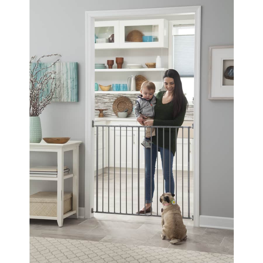 StorkCraft Easy Walk-Thru Tall Metal Safety Baby / Pet Gate for $35