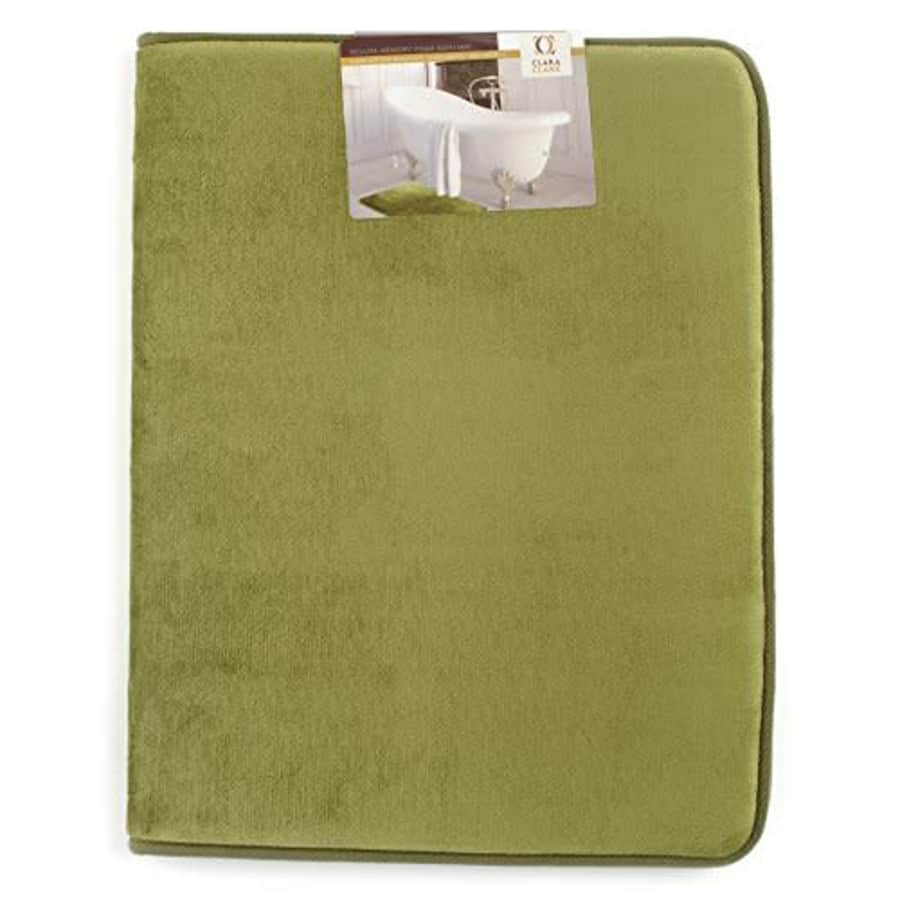 Clara Clark Memory Foam Bath Mat Ultra Soft Non Slip and Absorbent Bathroom Rug, Small, Sage for $21