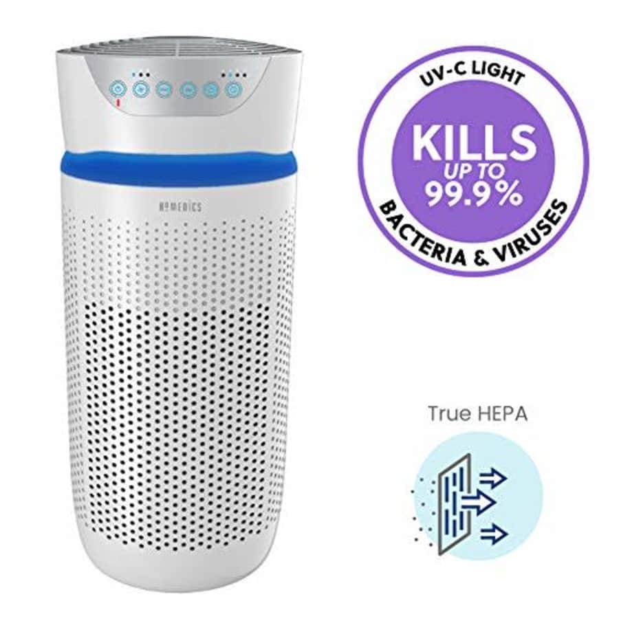 HoMedics TotalClean Tower Air Purifier for Viruses, Bacteria, Allergens, Dust, Germs, HEPA Filter, for $125 HoMedics TotalClean Tower Air Purifier for Viruses, Bacteria, Allergens, Dust, Germs, HEPA Filter, for $125