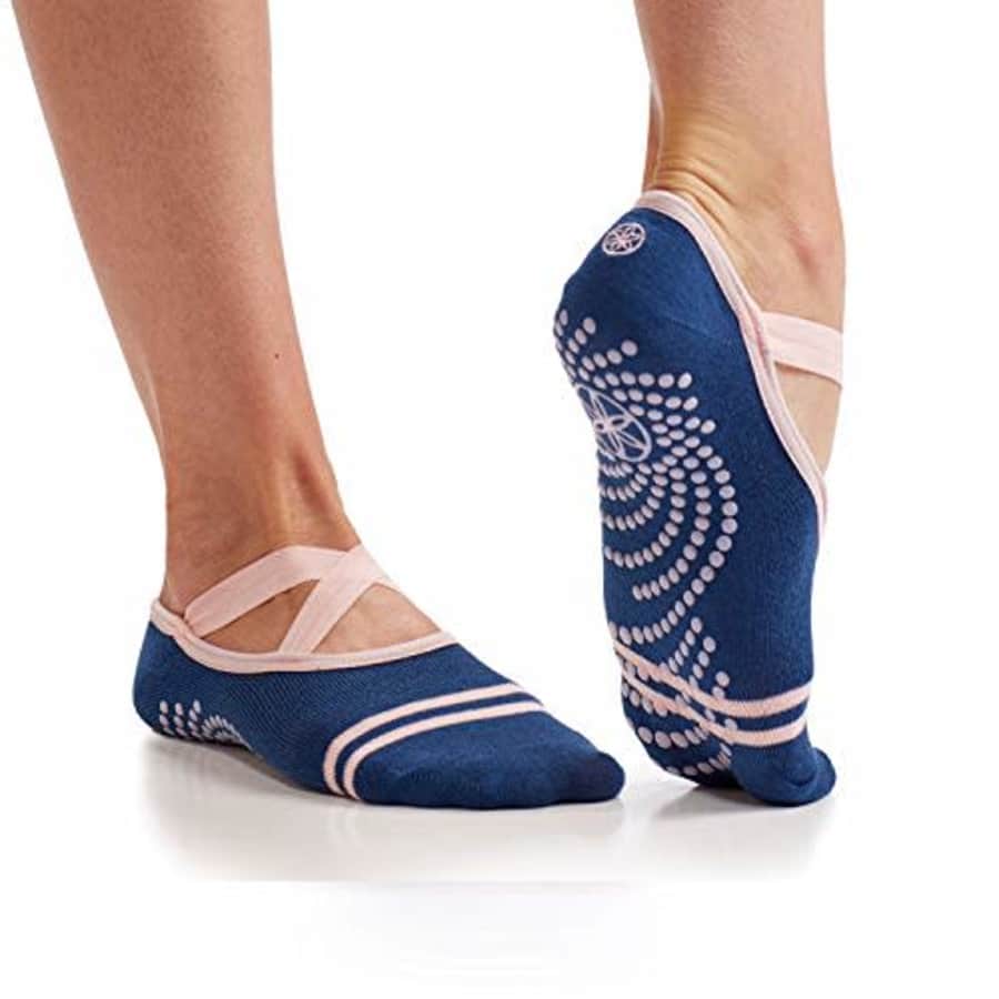 Gaiam Yoga Barre Socks - Grippy Non Slip Sticky Toe Grip Accessories for Women & Men - Pure Barre, for $10 Gaiam Yoga Barre Socks - Grippy Non Slip Sticky Toe Grip Accessories for Women & Men - Pure Barre, for $10
