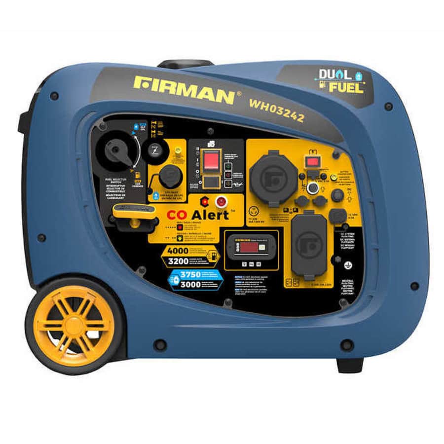 Firman Generators Firman 3,200W Dual Fuel Inverter Generator for $400