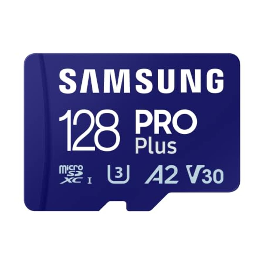 Samsung PRO Plus microSD Memory Card (MB-MD128SA/EU), 128 GB, UHS-I U3, Full HD & 4K UHD, 180 MB/s for $34 Samsung PRO Plus microSD Memory Card (MB-MD128SA/EU), 128 GB, UHS-I U3, Full HD & 4K UHD, 180 MB/s for $34