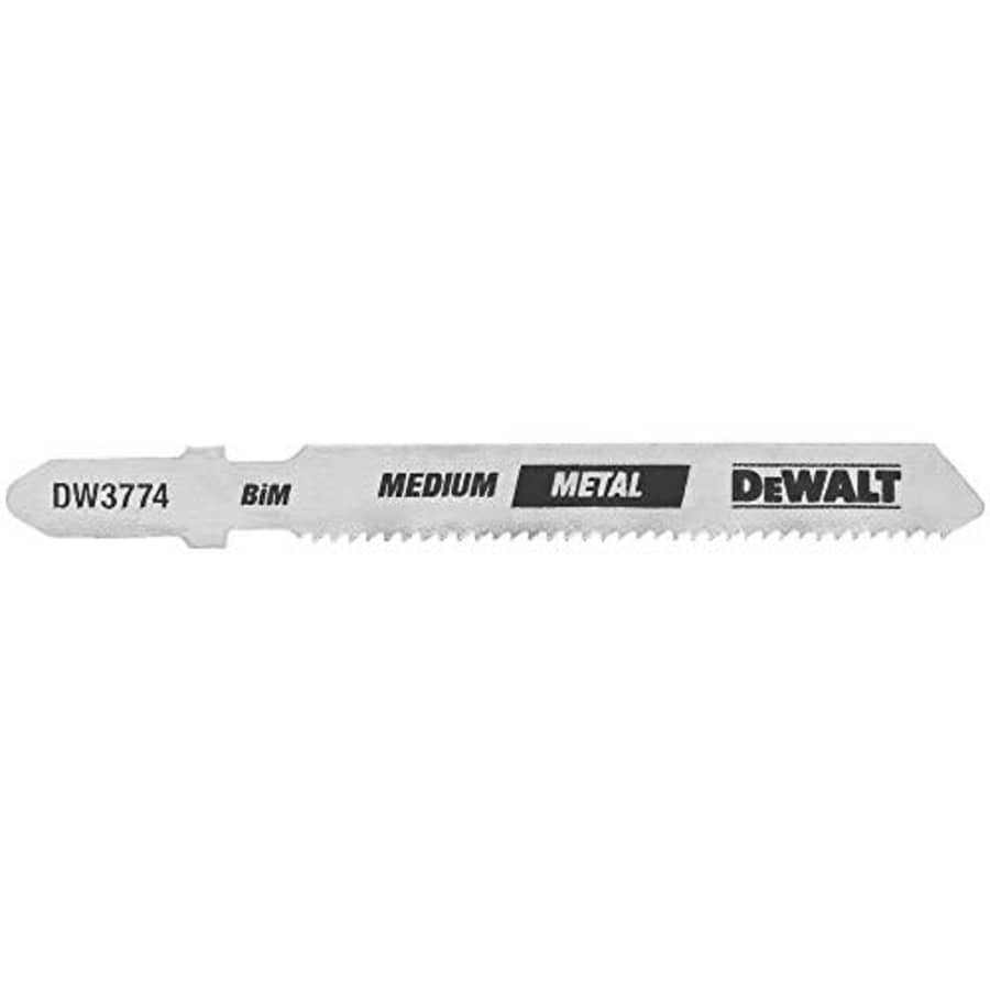 DEWALT DW3774-5 3-Inch 18TPI Medium Metal Cut Cobalt Steel T-Shank Jig Saw Blade (5-Pack) for $12 DEWALT DW3774-5 3-Inch 18TPI Medium Metal Cut Cobalt Steel T-Shank Jig Saw Blade (5-Pack) for $12
