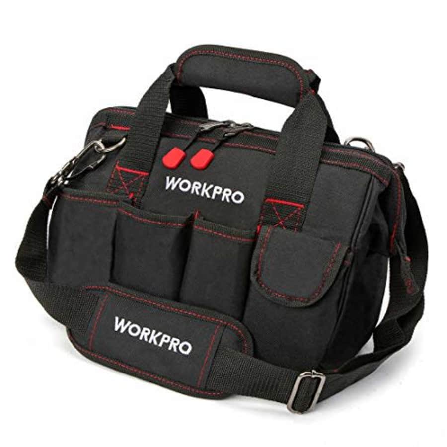 Workpro 12-inch Close Top Wide Mouth Storage Tool Bag, W081020A for $20