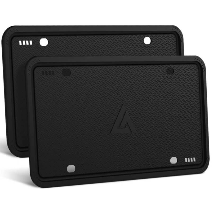 Aujen Silicone License Plate Frames 2-Pack for $12