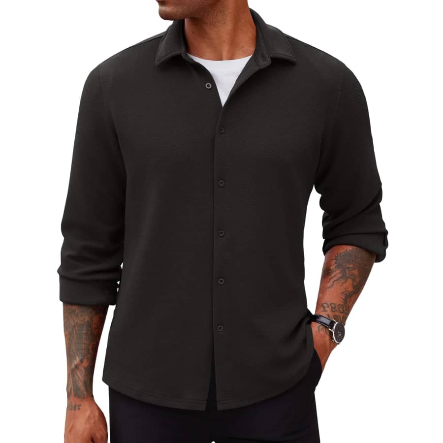 Coofandy Men's Long Sleeve Lightweight Shirt for $10 Coofandy Men's Long Sleeve Lightweight Shirt for $10