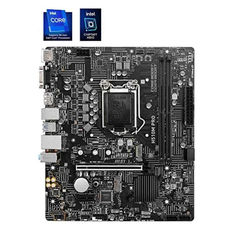 MSI H510M PRO Intel H510 LGA 1200 Micro ATX DDR4-SDRAM Motherboard for $109