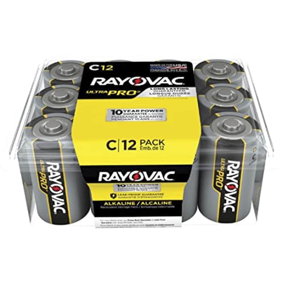 Rayovac C Batteries, Ultra Pro C Cell Batteries, 12 Count for $19 Rayovac C Batteries, Ultra Pro C Cell Batteries, 12 Count for $19
