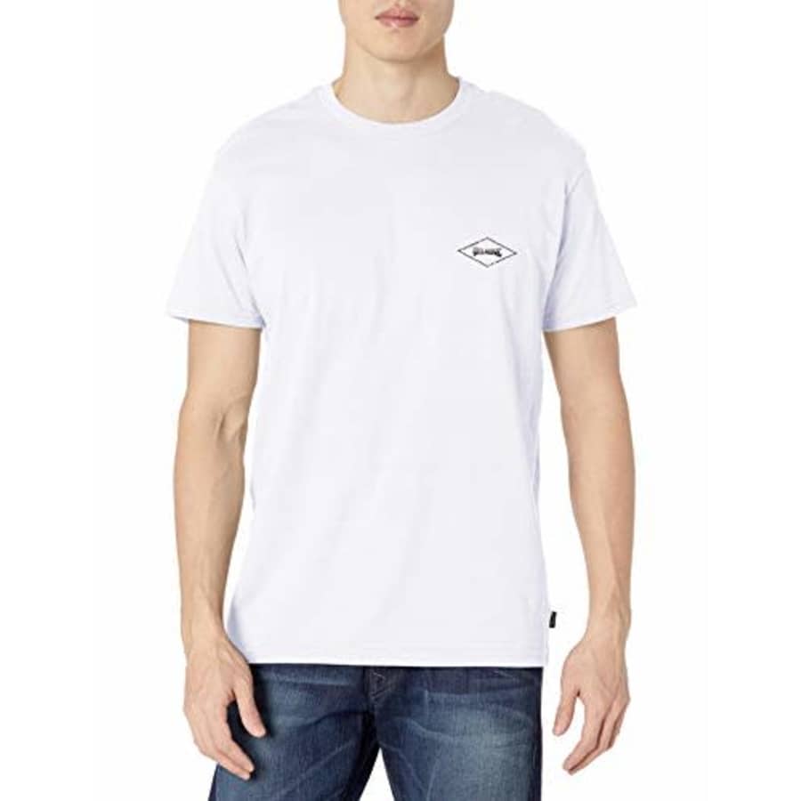 Billabong Men's Short Sleeve Premium Logo Graphic Tee T-Shirt, White Checked, M for $25
