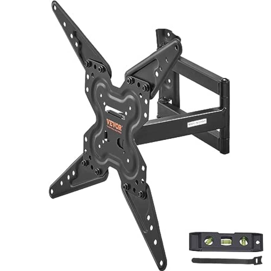 VEVOR Full Motion TV Mount Fits for Most 26-55 inch TVs, Swivel Tilt Horizontal Adjustment TV Wall for $15 VEVOR Full Motion TV Mount Fits for Most 26-55 inch TVs, Swivel Tilt Horizontal Adjustment TV Wall for $15