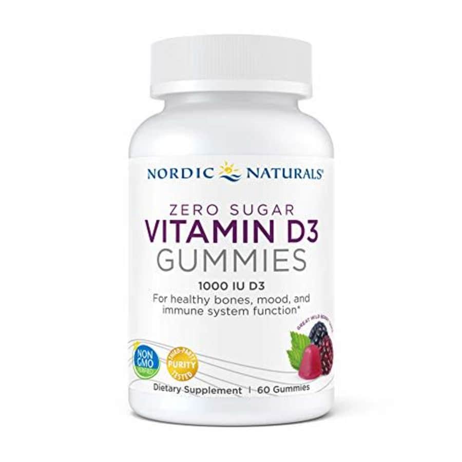 Nordic Naturals Zero Sugar Vitamin D3 Gummies, Wild Berry - 60 Gummies - 1000 IU Vitamin D3 - Great for $14 Nordic Naturals Zero Sugar Vitamin D3 Gummies, Wild Berry - 60 Gummies - 1000 IU Vitamin D3 - Great for $14