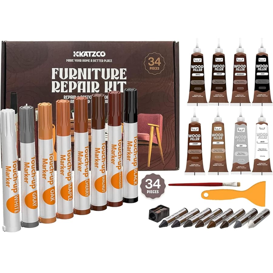 Katzco 34-Piece Furniture Repair Marker & Filler Kit for $9 Katzco 34-Piece Furniture Repair Marker & Filler Kit for $9