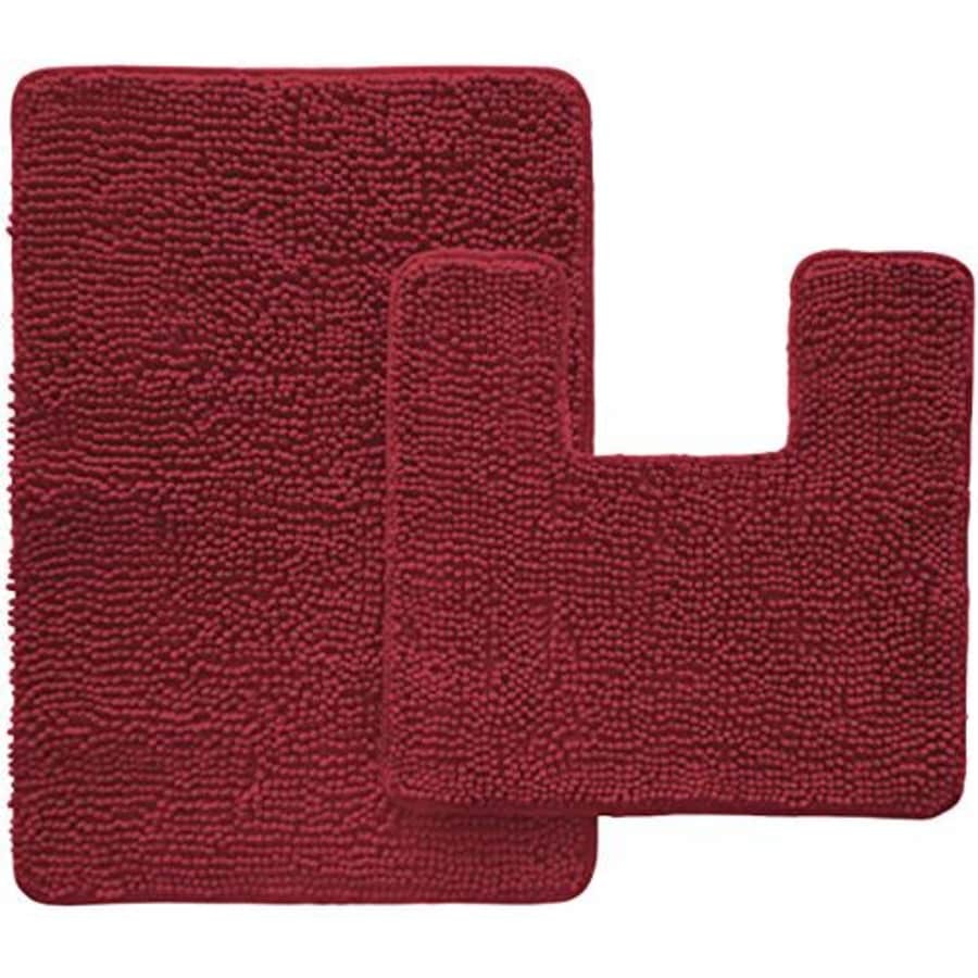 Gorilla Grip Soft Chenille Area Rug Set, 2 Piece Sets, Toilet Base Mat & 30x20 Mat, Absorbent for $30