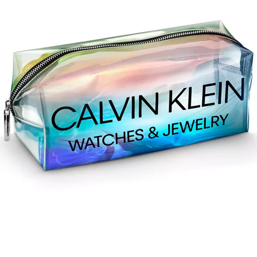 Calvin Klein Holographic Pouch at Macy's: Free w/ Calvin Klein watch or 2 pieces of jewelry Calvin Klein Holographic Pouch at Macy's: Free w/ Calvin Klein watch or 2 pieces of jewelry