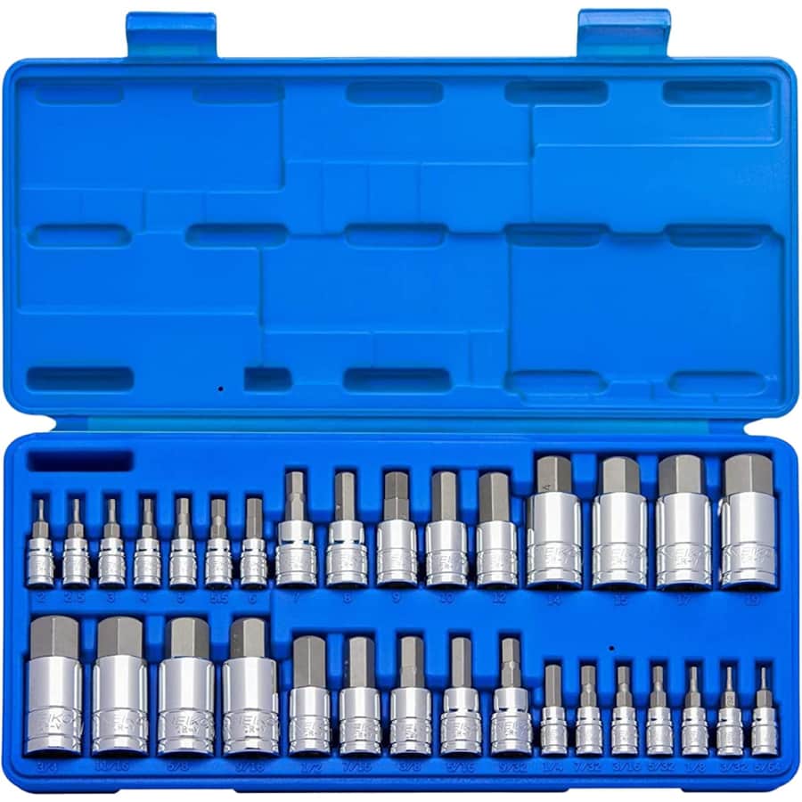 Neiko 32-Piece SAE and Metric Allen Hex Bit Socket Set for $40