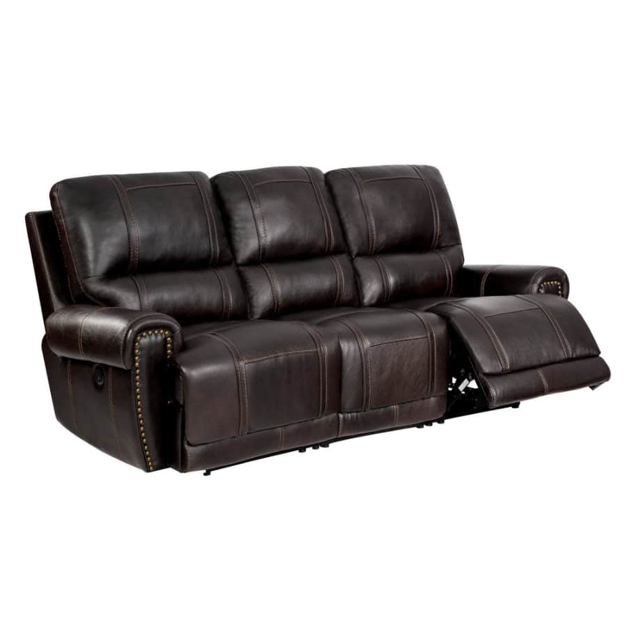HomeFare Top-Grain Leather Power Reclining Sofa w/ USB for $1,230