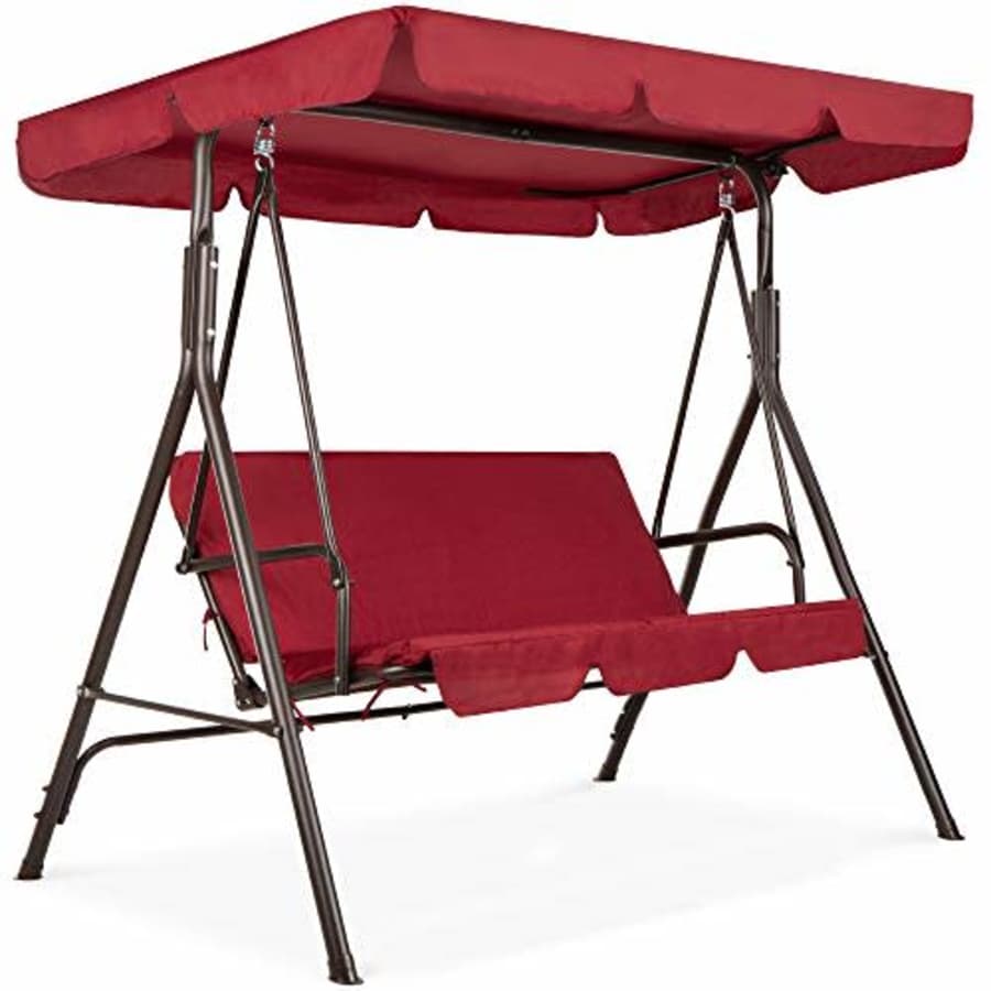 Best Choice Products 3-Person Outdoor Patio Swing Chair, Hanging Glider Porch Bench for Garden, for $140 Best Choice Products 3-Person Outdoor Patio Swing Chair, Hanging Glider Porch Bench for Garden, for $140