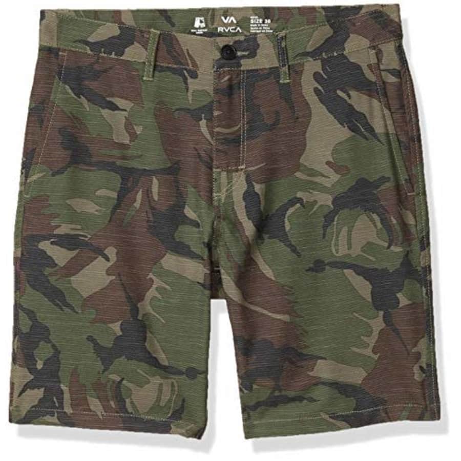 RVCA Boys' Balance Hybrid Short, CAMO, 23 for $32