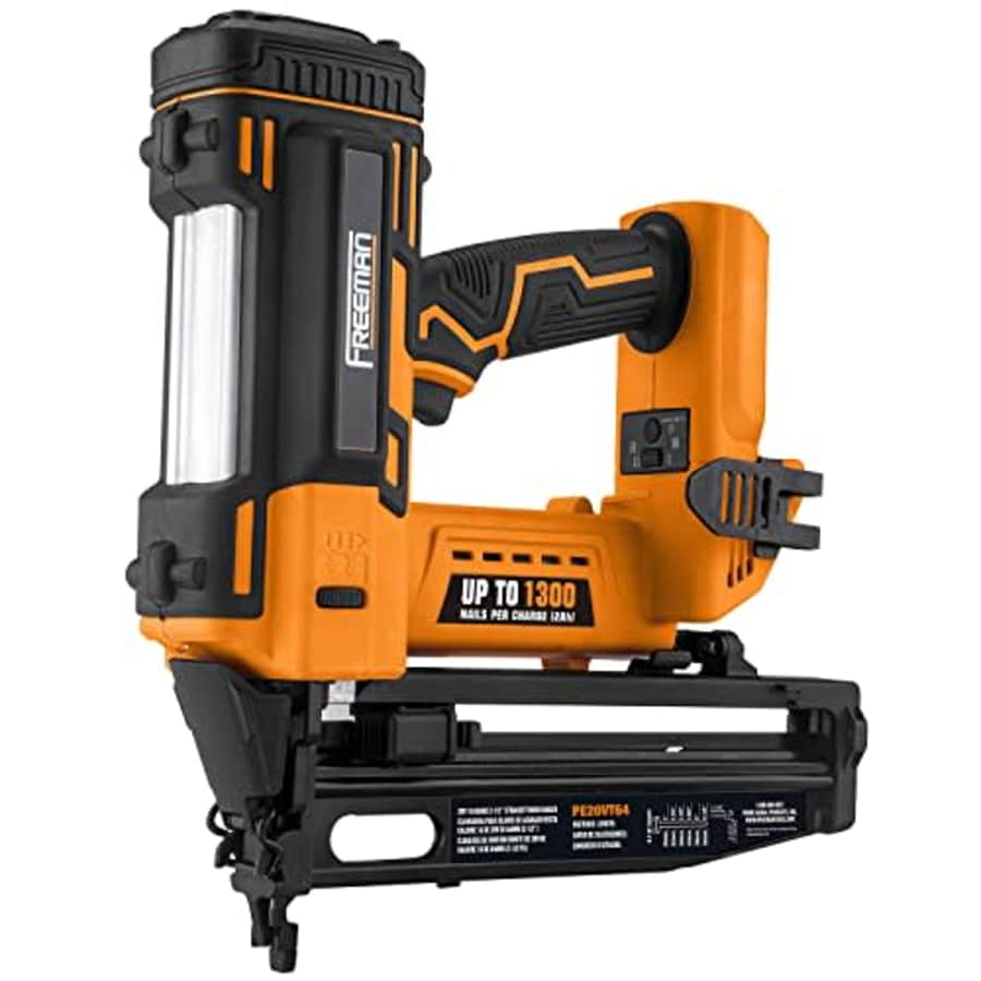 Freeman PE20VT64 20 Volt Cordless 16-Gauge 2-1/2" Straight Finish Nailer (Tool Only) 1300 Shots per for $158
