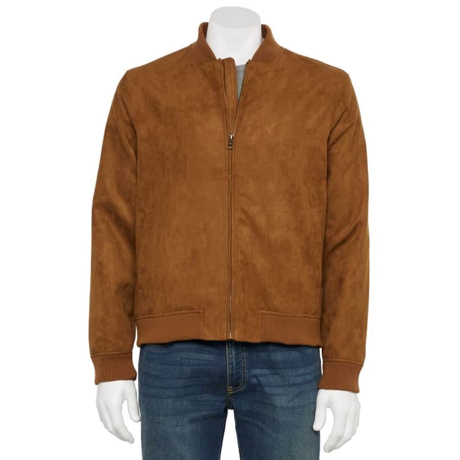 Apt. 9 Men's Faux-Suede Bomber Jacket for $30 Apt. 9 Men's Faux-Suede Bomber Jacket for $30
