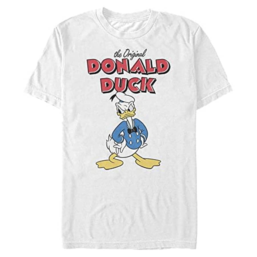 Disney Men's Characters Mad Donald T-Shirt, White, 3X-Large for $9