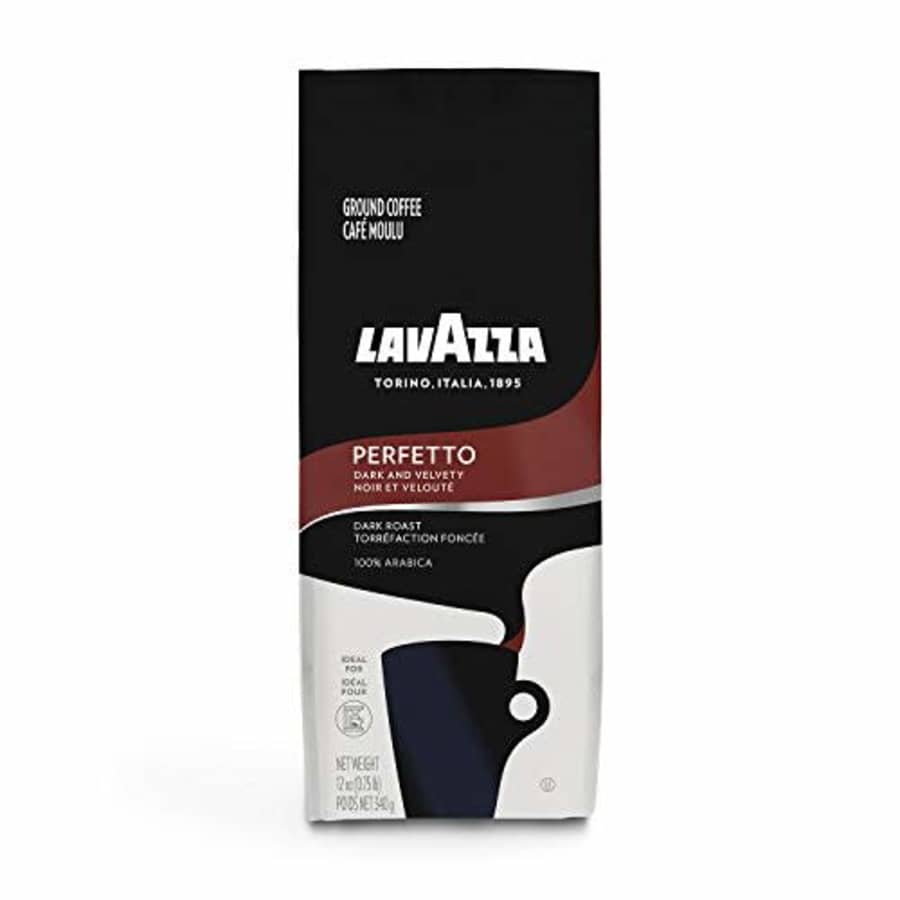 Lavazza Perfetto Ground Coffee Blend, Dark Roast, 12-Ounce Bags (Pack of 6) for $31