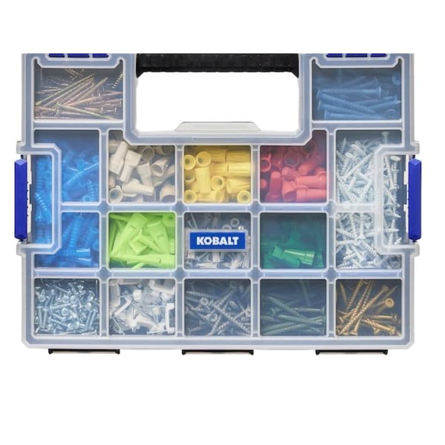 Kobalt Plastic 15-Compartment Plastic Small Parts Organizer for $10 Kobalt Plastic 15-Compartment Plastic Small Parts Organizer for $10