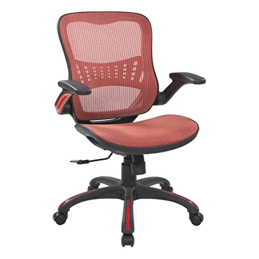 Office Star Riley Ventilated Manager's Office Desk Chair with Breathable Seat and Back, Mid, Black for $150