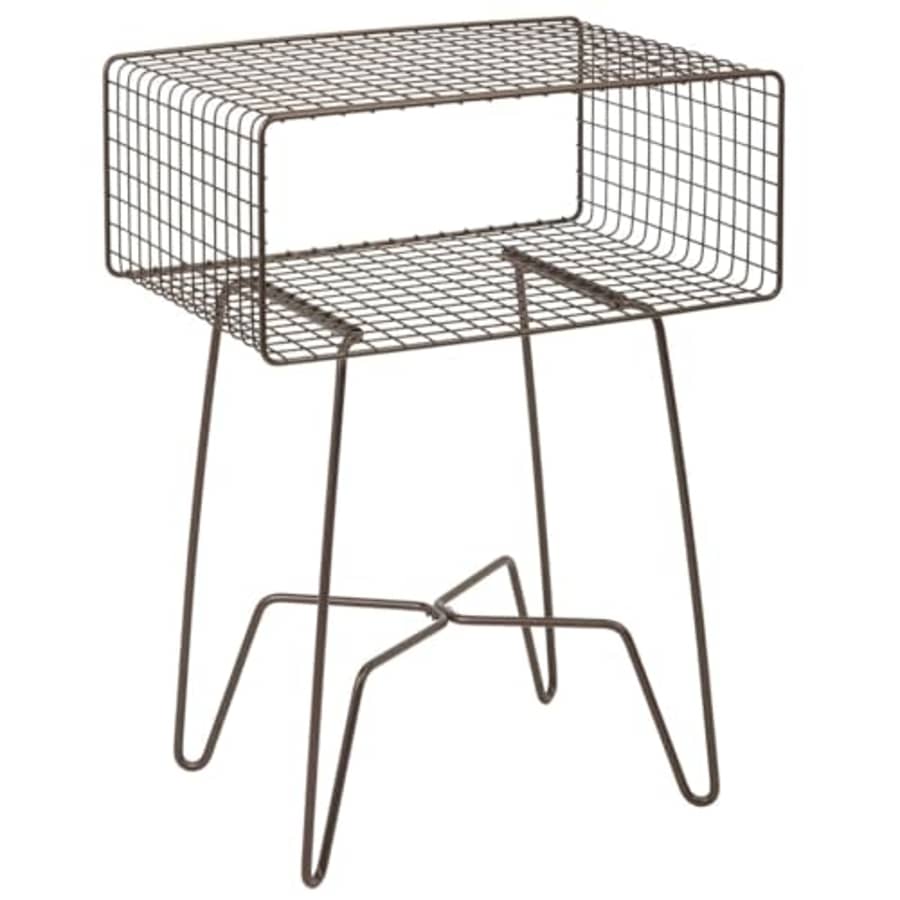 mDesign Modern Industrial Side Table with Storage Shelf, 2-Tier Metal Minimal End Table, Metallic for $50 mDesign Modern Industrial Side Table with Storage Shelf, 2-Tier Metal Minimal End Table, Metallic for $50