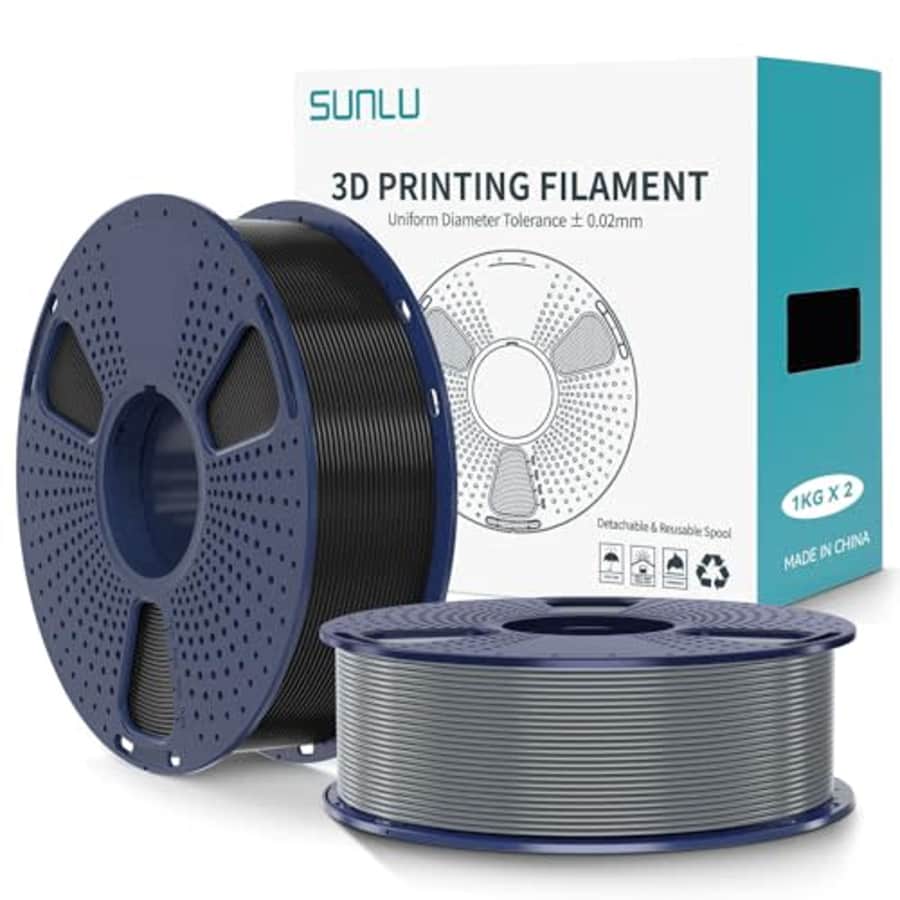 SUNLU PLA+2.0 3D Printer Filament 2KG, Tougher and Stronger PLA Plus Filament 1.75mm, Dimensional for $23