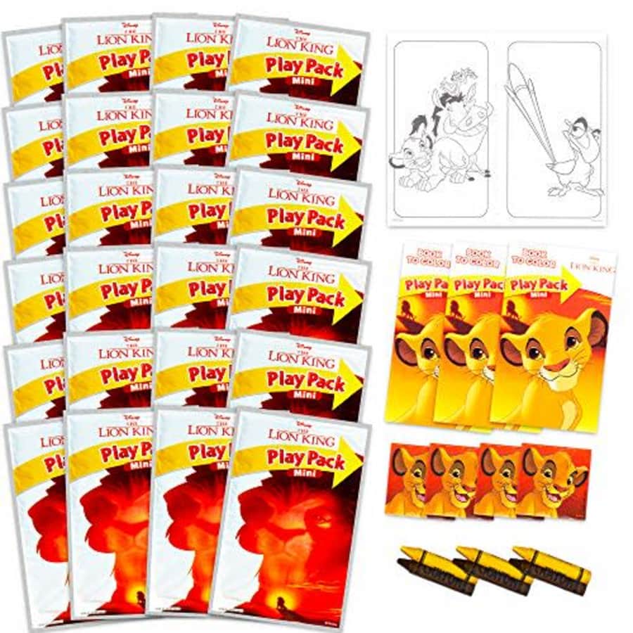 Disney Lion King Party Favors Pack ~ Bundle of 24 Mini Lion King Play Packs Filled with Stickers, for $18