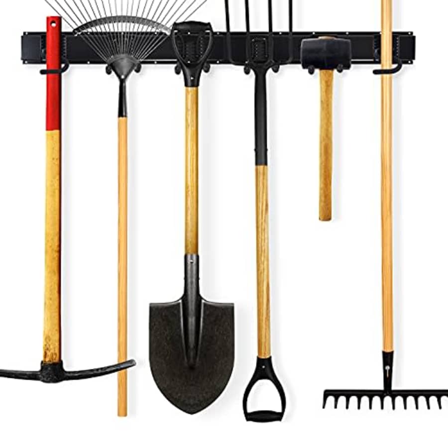 Whistler Garage Tool Organizer Wall Mount Rack - Yard Tools Storage Hooks Heavy Duty Powder Coated Steel for $24 Whistler Garage Tool Organizer Wall Mount Rack - Yard Tools Storage Hooks Heavy Duty Powder Coated Steel for $24