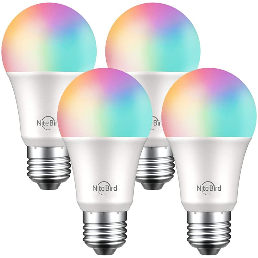 NiteBird A19 E26 Smart Light Bulbs 4-Pack for $25