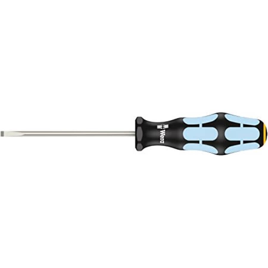 Wera 05032003001 Kraftform Stainless 3335 Stainless Steel Slotted Screwdriver, Lasertip, 4mm Head, for $16