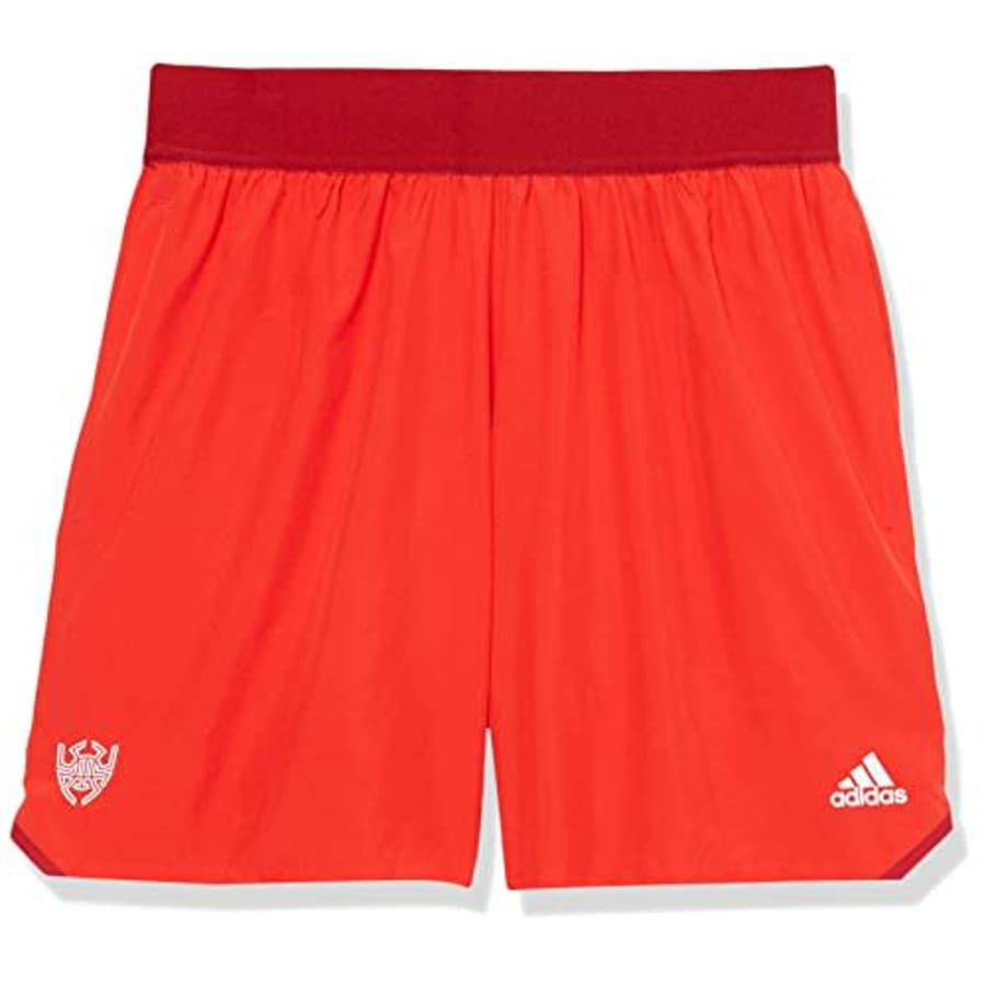 adidas Men's Donovan Mitchell Shorts, Vivid Red, Large for $40